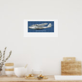 Poster Chine Clipper Martin M-130 (Cuisine)