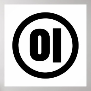 Poster Chine coréenne Numéro 2 Deux 이