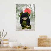 Poster Chine Girl belle Orient Print (Cuisine)