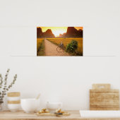 Poster Chine, Guangxi. Yangzhou, Vélo à la campagne (Cuisine)