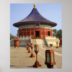 Poster Chine, Pékin, Parc Tian Tan, Temple du Ciel,