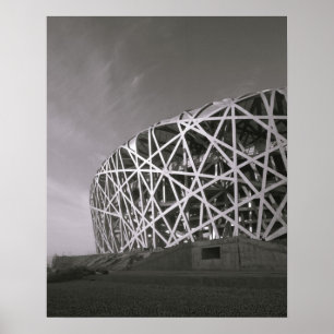 Poster Chine, Pékin. Stade national, Lieu de la