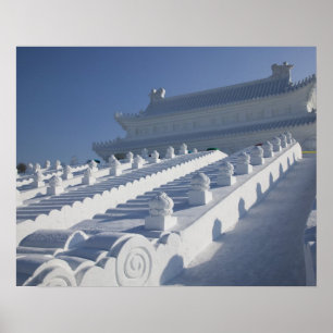 Poster CHINE, province du Heilongjiang, Haerbin (Harbin).