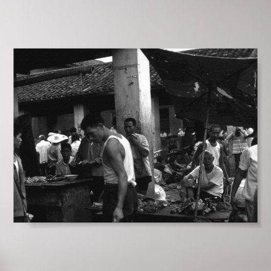 Poster Chine vintage change le marché (Devant)