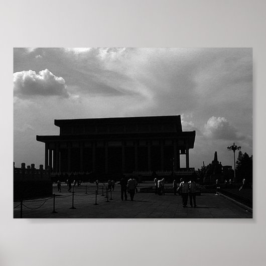 Poster Chine vintage Mausolée Pekin Mao Tse Tung (Devant)