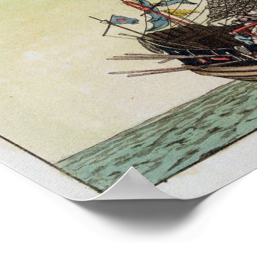 Poster Chinese Junk, illustration (Coin)