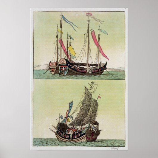 Poster Chinese Junk, illustration (Devant)
