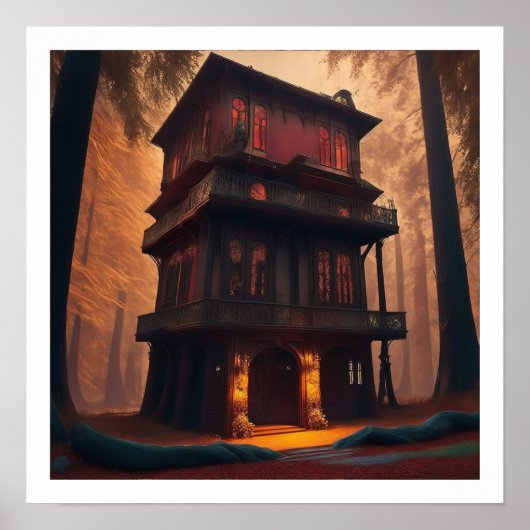 Poster Chinese maison illustration Matt  (Devant)