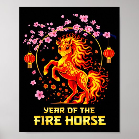 Poster Chinese New Year 2026 Year Of The Fire Horse  (Devant)