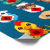 Poster Chinese Zodiac Animal Signs Lunar New Year  (Coin)