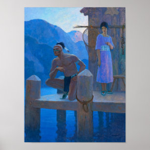Poster Chingachgook par Newell Convers Wyeth