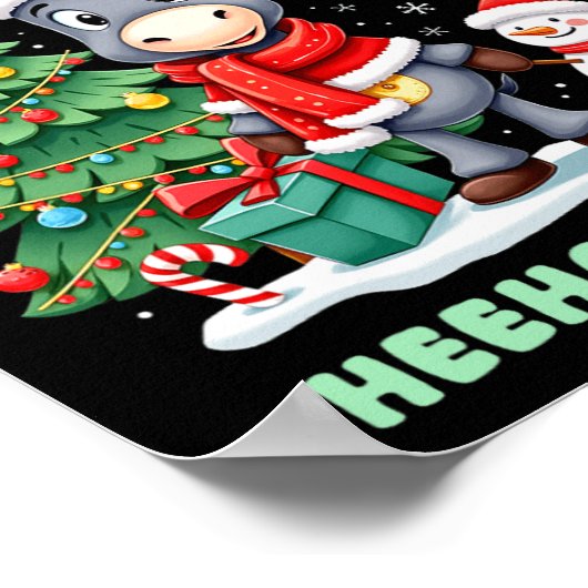 Poster Chingedy Ching L'Donkey De Noël Italien Heehaw (Coin)