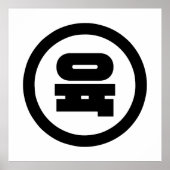 Poster Chino coréen Numéro 6 Six 육 (Devant)