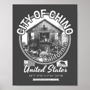 POSTER CHINO SAN BERNARDINO CALIFORNIA - VILLE DE CHINO C