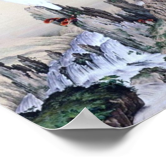 Poster Chinois ancien vintage (Coin)