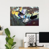 Poster Chinois Aquarelle Style Swanter (Bureau à domicile)