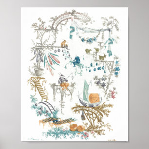 Poster chinois Arabesque