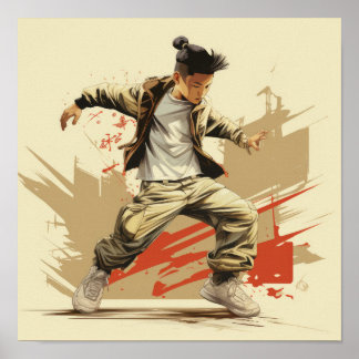 Poster chinois de danse hip-hop - Emboying Calmnes