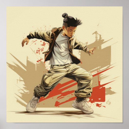 Poster chinois de danse hip-hop - Emboying Calmnes (Devant)