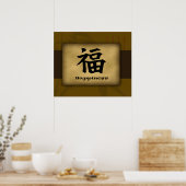 Poster chinois du bonheur (Cuisine)