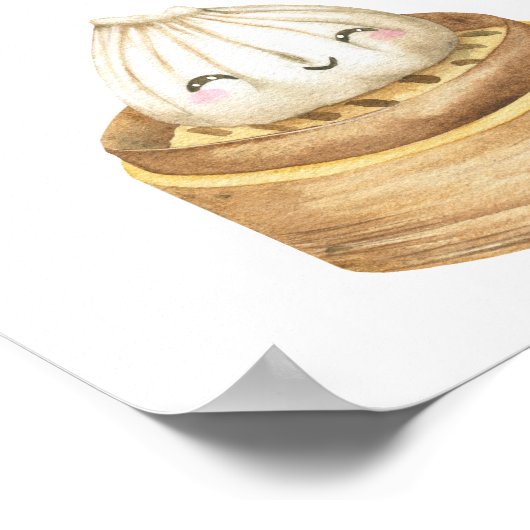 Poster Chinois dumpling - Boissons vous aider (Coin)