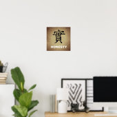 POSTER CHINOIS HONESTY SYMBOLE CARACTÈRE EXPRESSIONS FEEL (Bureau à domicile)