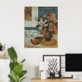 Poster Chinois Peonies et Mandoline par Paul Gauguin (Bureau à domicile)
