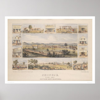 Poster Chinois, Tolumne [sic] Comté (1300)