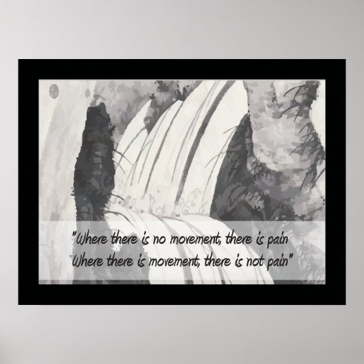 Poster Chinois traditionnel dire douleur (Devant)