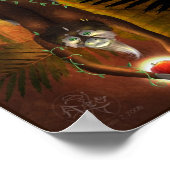 Poster chinois Zodiac Monkey (Coin)