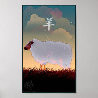 Poster chinois Zodiac Sheep