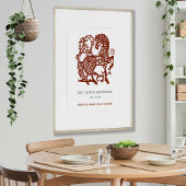 Poster Chinois Zodiaque Année Du Cheval Anniversaire Impr