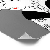 Poster chinoise geisha traditionnel (Coin)