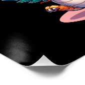 Poster Chinoise Nouvel An Fille & Dragon (Coin)