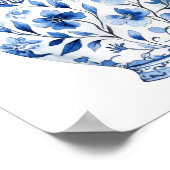 Poster Chinoiserie Aquarelle Jar (Coin)