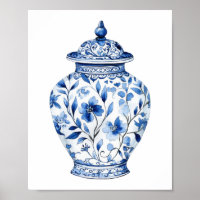 Chinoiserie Aquarelle Jar