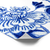 Poster Chinoiserie Blue White Bridal Luncheon Bienvenue (Coin)