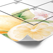Poster Chinoiserie Lemon Tea Baby shower Devis Date d'éch (Coin)