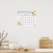 Poster Chinoiserie Lemon Tea Baby shower Devis Date d'éch (Cuisine)