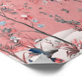 Poster Chinoiserie rose (Coin)