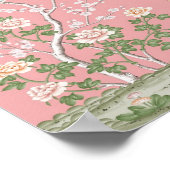 Poster Chinoiserie rose (Coin)