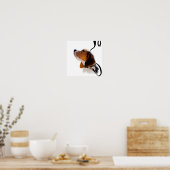 Poster Chiot beagle en laisse (Cuisine)