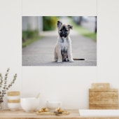 Poster Chiot berger allemand sur le sentier (Cuisine)