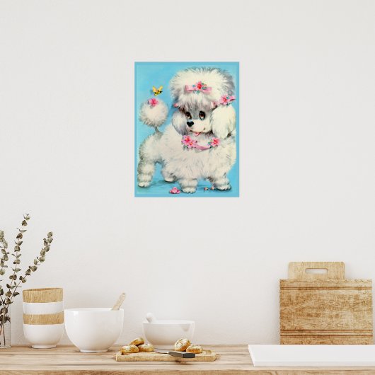 Poster chiot d'abeille et de caniche (Cuisine)