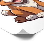 Poster Chiot de berger australien de Kawaii (Coin)