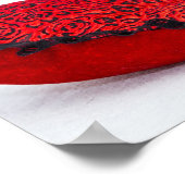 Poster Chiot de Bulldog sur coussin rouge (Coin)