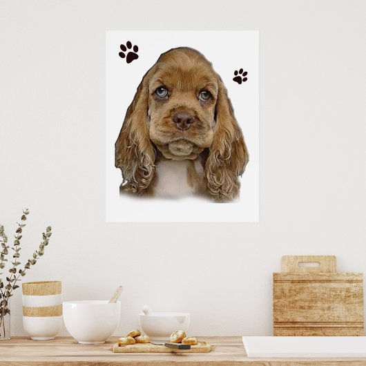 Poster Chiot de Cocker spaniel (Cuisine)