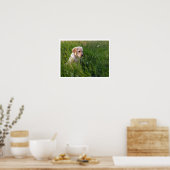 Poster Chiot de laboratoire jaune en herbe haute (Cuisine)