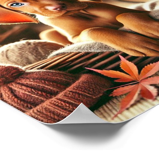 Poster chiot de Vizsla (Coin)