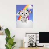 Poster Chiot et arc-en-ciel (Bureau à domicile)